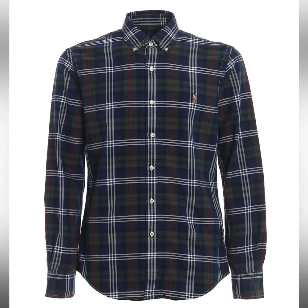 Ralph Lauren Plaid Cotton Button-Down Classic Fit Tartan Shirt Size XL NWOT